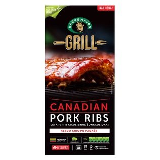 Lėt.virt.kiaulienos šonkauliai GRILL su klevu sir.padažu, 600 g