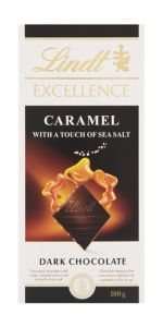 Lindt Excellence Šokoladas su karamele ir jūros druska, 100 g