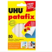 Lipnūs balti klijų padeliai UHU, 80 vnt, 50 g