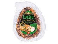 LUKŠIŲ rūkytas varškės sūris su kmynais, 22 % rieb. s. m., 230 g