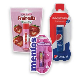 Lūpų balz. PEPSI, MENTOS, FRUIT-TELLA, /pak., 4 g