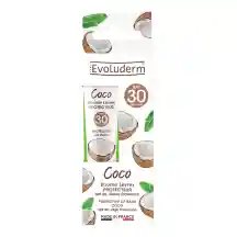 Lūpų balzamas EVOLUDERM COCO, SPF 30, 15 ml