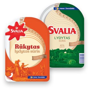 Lydytas arba rūkytas sūris riekutėmis SVALIA, 150 g