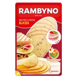 Lydytas sūris RAMBYNO su kumpiu, 45% r., riekelėmis, 150 g