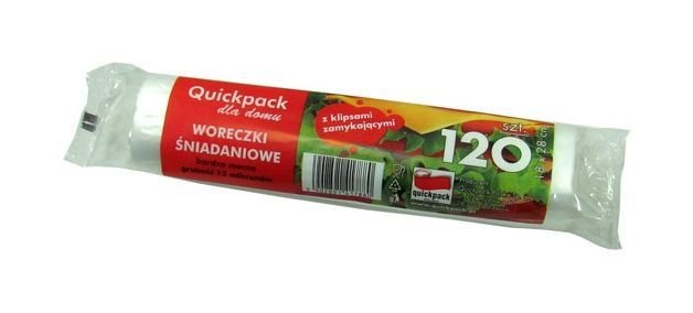 Maišeliai maistui laikyti QUICKPACK, 120 vnt., 28 x 18 cm
