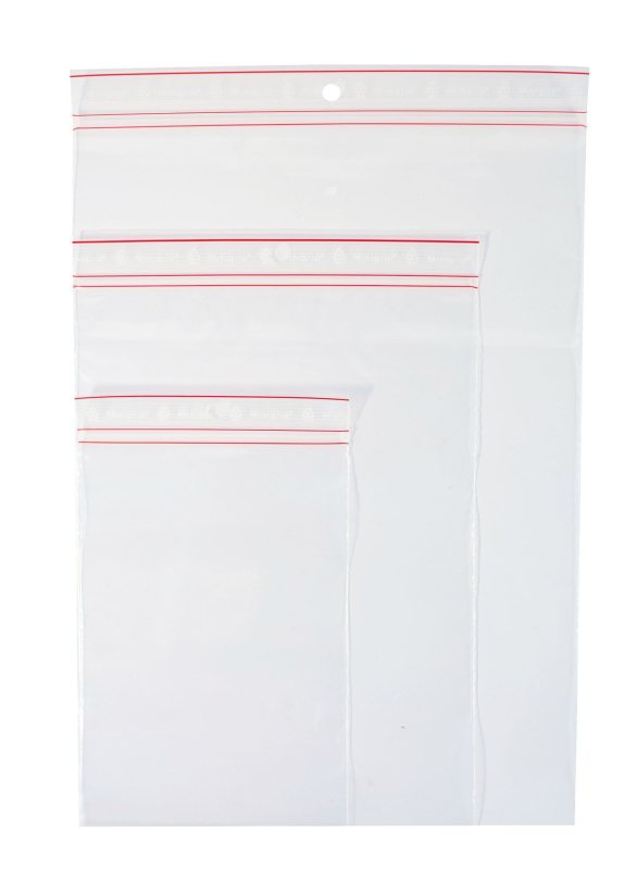 Maišeliai su užspaudžiama juostele, 100 vnt., 10 x 15 cm