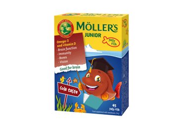 Maisto papildas MÖLLR’S JUNIOR OMEGA-3, N45, 45 vnt