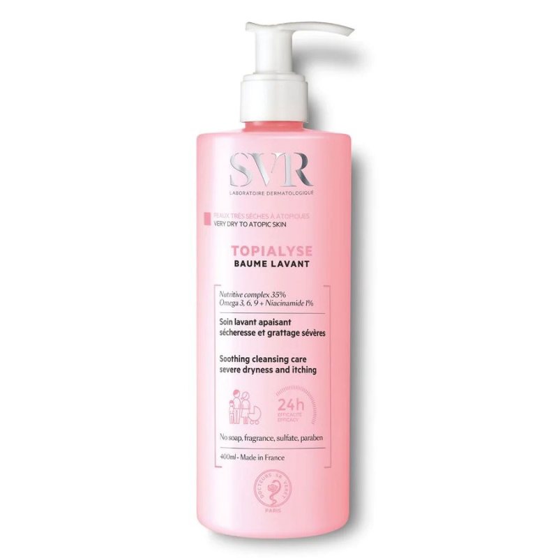 Maitinamasis prausimosi balzamas SVR Topialyse Baume Lavant, 400 ml
