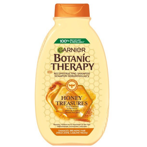Maitinamasis šampūnas Garnier Botanic Therapy su medumi ir propoliu, 400 ml