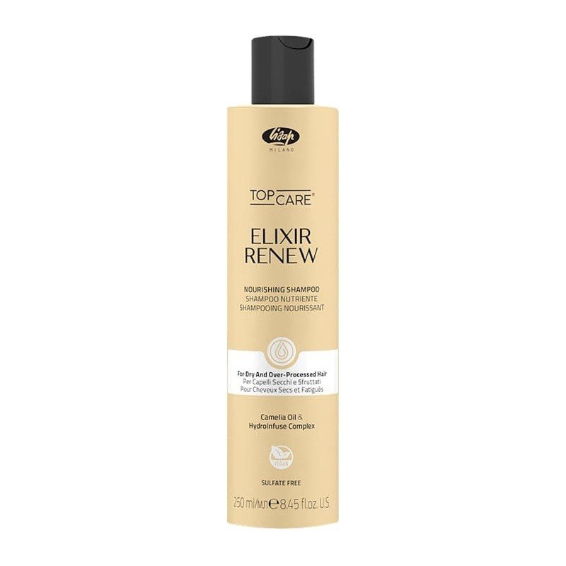 Maitinamasis šampūnas sausiems plaukams Lisap Top Care Elixir Renew, 250 ml