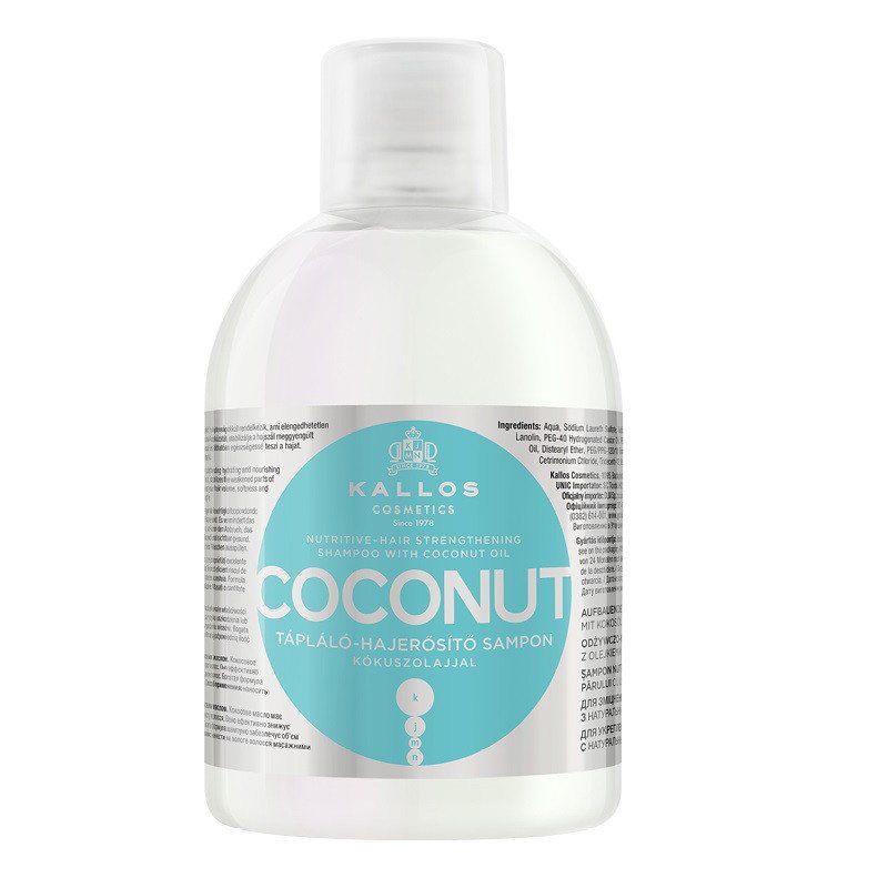 Maitinamasis stiprinamasis šampūnas su kokosu Kallos KJMN Coconut Nutritive-Hair Strengthening Shampoo, 1000 ml