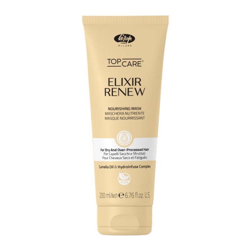 Maitinamoji kaukė sausiems ir pažeistiems plaukams Lisap Top Care Elixir Renew, 200 ml