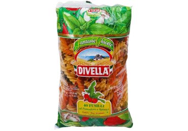 Makaronai DIVELLA FUSILLI Nr. 40 (spalvoti sraigteliai), 500 g