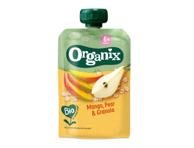 Mangų, kriaušių tyrelė ORGANIX su granola nuo 6 mėn., 100 g