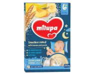 Manų košė MILUPA su bananais ir persikais (nuo 6 mėn.), 250 g