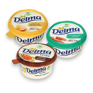 Margarinas DELMA (3 rūšių), 39% rieb., 450 g