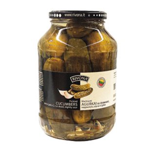 Marinuoti agurkai su česnakais RIVONA, 1500 g