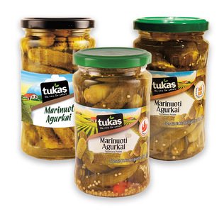 Marinuoti agurkai TUKAS (4 rūš.), 330 g