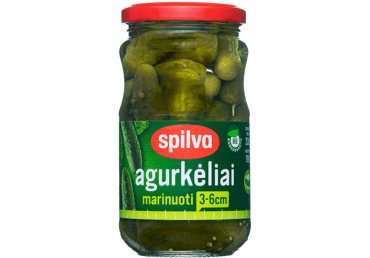 Marinuoti agurkėliai SPILVA, 330 g
