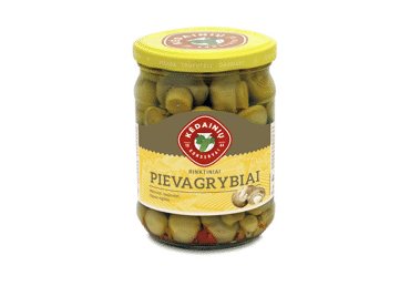 Marinuoti rinktiniai pievagrybiai, 480 g