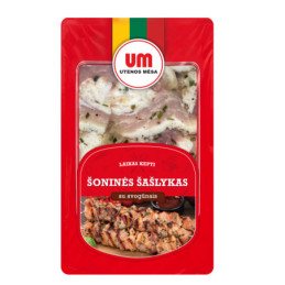 Mar.kiaulienos šoninės šašlykas UTENOS MĖSA, su svogūn., 800 g