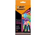 Mediniai spalvinimo pieštukai BIC INTENSITY, 12 vnt