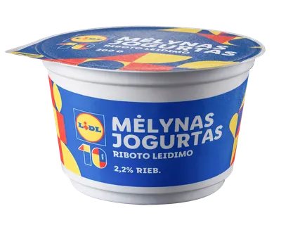 Mėlynas jogurtas su vingrūnėmis ir vanile, 200 g