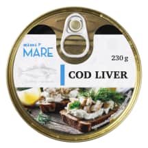 Menkių kepenėlės aliejuje RIMI MARE, 230 g