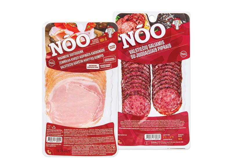 Mėsos gaminių linija NOO griežinėliais, 90 g