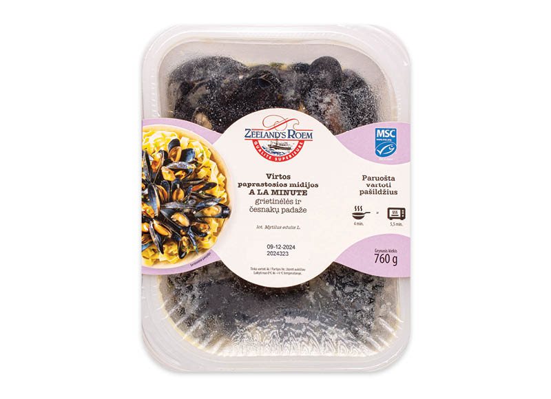 Midijos grietinės-česnakų padaže pasterizuotos, 760 g