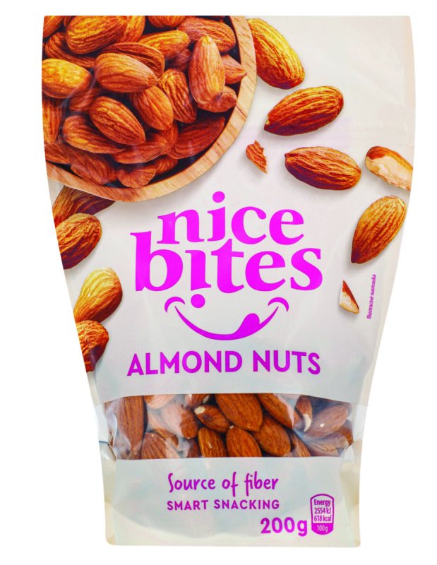 Migdolų riešutai NICE BITES, 200 g