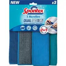 Mikr. šluostės SPONTEX DUAL ACT., AW26, 3 vnt