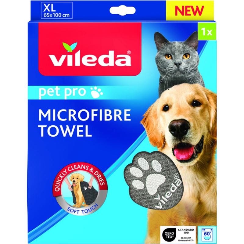 Mikropluošto rankšluostis gyvūnams VILEDA PET PRO, XL dydis