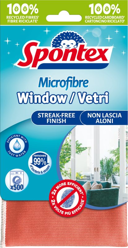 Mikropluošto šluostė langams valyti SPONTEX MICROFIBRE