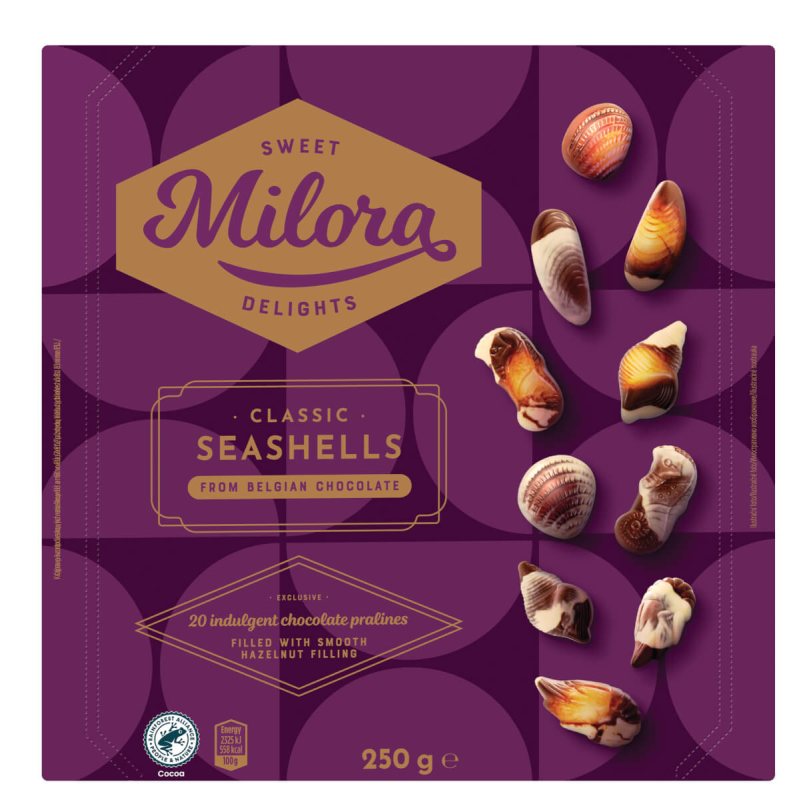 MILORA BELGIŠKO ŠOK. JŪROS KRIAUKLĖS SU/LAZDYŲ RIEŠ., 250 g
