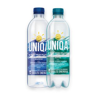 Mineralinis vanduo UNIQA (2 rūšių), 0.5 l