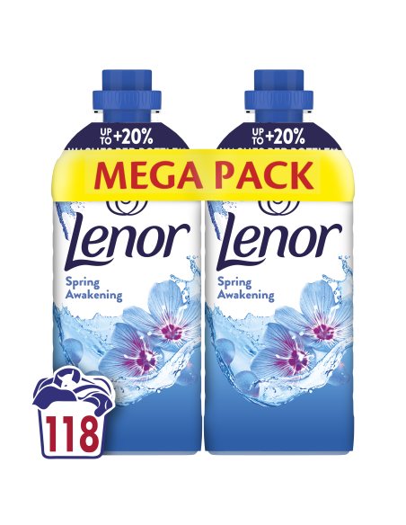 Minkštiklis LENOR Spring Awakening, 2 x 1239 ml, 2 x 59 skalb.