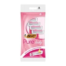 Mot. skustuvai BIC PURE3 LADY PINK, 4 vnt