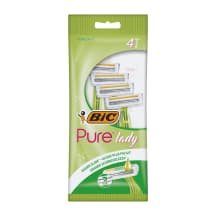 Mot. vienk. skustuvai BIC PURE3 LADY, 4 vnt
