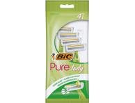 Moteriški vienkartiniai skustuvai, BIC Pure Lady 3 Aloe, 4 vnt