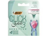 Moteriško skustuvo galvutės BIC CLICK3SOLEIL SENSIT., 4 vnt., 4 vnt