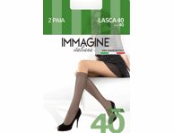 Moteriškos puskojinės IMMAGINE Italiana Lasca40(2p), universalus,nero,TI,6