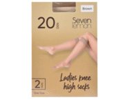 Moteriškos puskojinės SEVEN LEMON, 2 poros, 20 denų, vienas dydis, 2 vnt