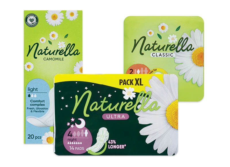 Moterų higienos priemonėms NATURELLA