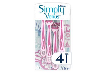 Mot.vienkartiniai skustuvai GILLETTE VENUS SIMPLY3, 4 vnt