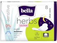 Naktiniai higieniniai paketai BELLA Herbs Sensitive Ultra Night, 8 vnt