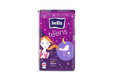 Naktiniai paketai BELLA for Teens Energy Night, pads, N16