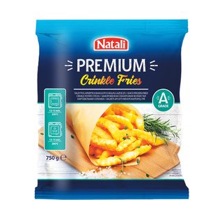 Šaldytos apkeptos banguotos bulvių lazdelės NATALI PREMIUM, 750 g