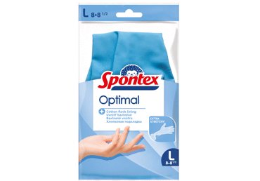Natūral. latekso pirštinės(L) Spontex, 1 vnt