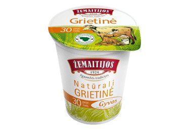 Natūrali ŽEMAITIJOS grietinė, 30 % rieb., 400 g